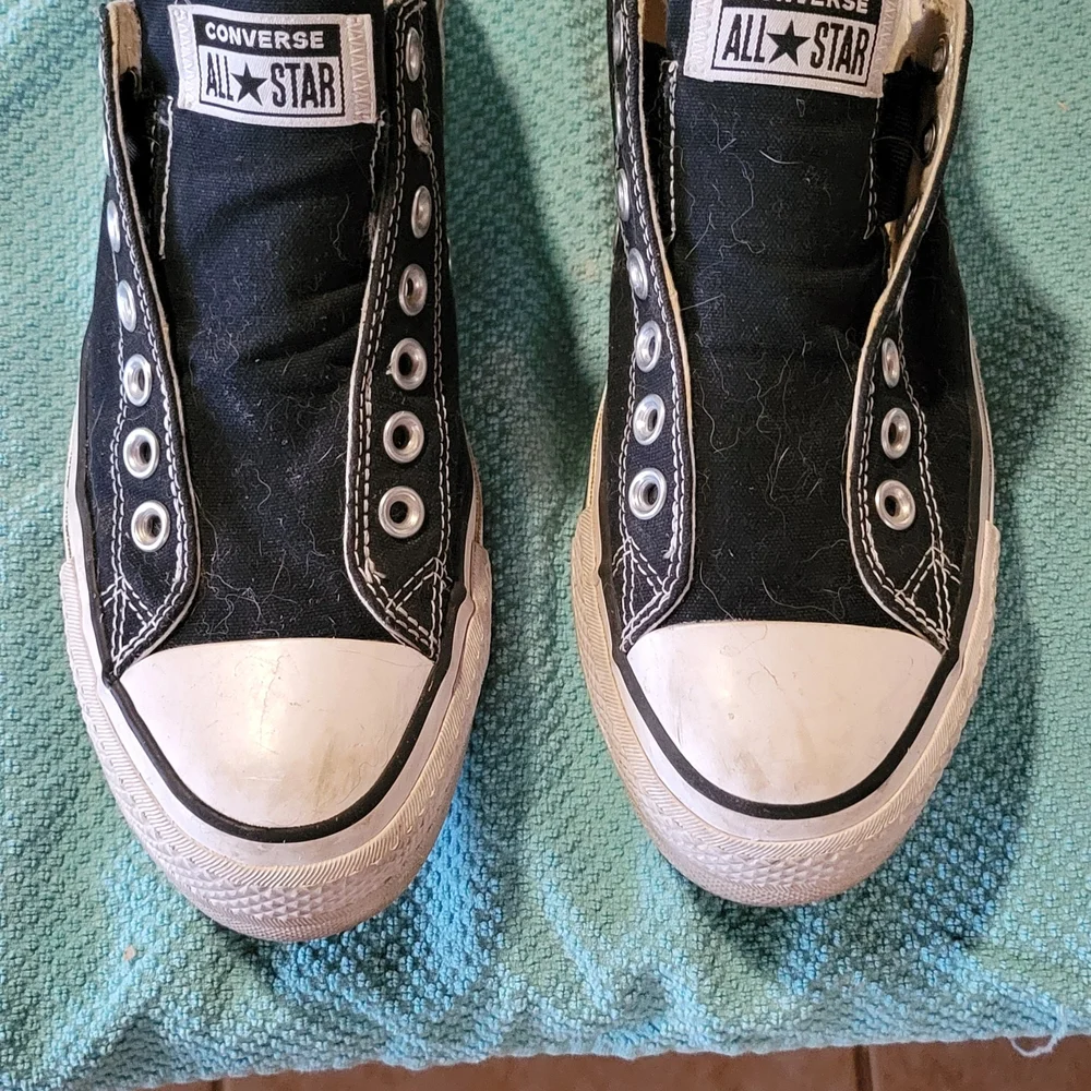 Black Converse Slip-On Sneakers - Picture 2 of 5